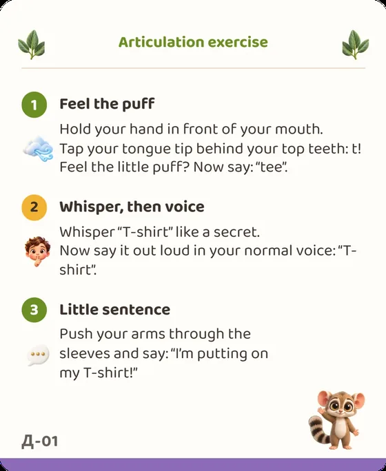 Word card, Back