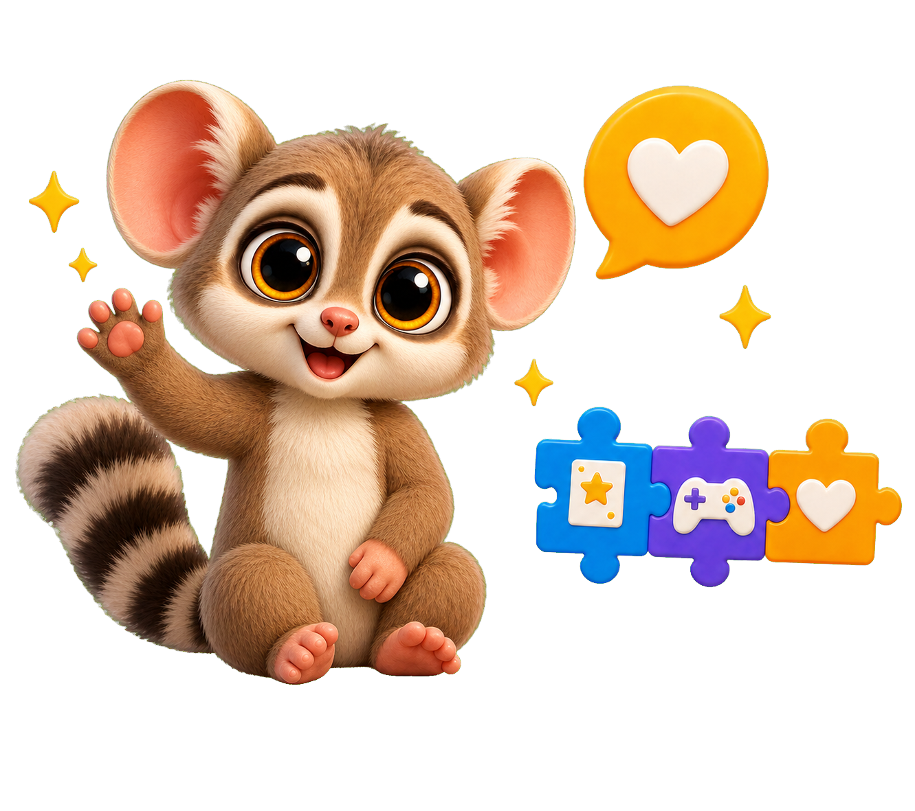 Shturko with cards, games and heart puzzle pieces